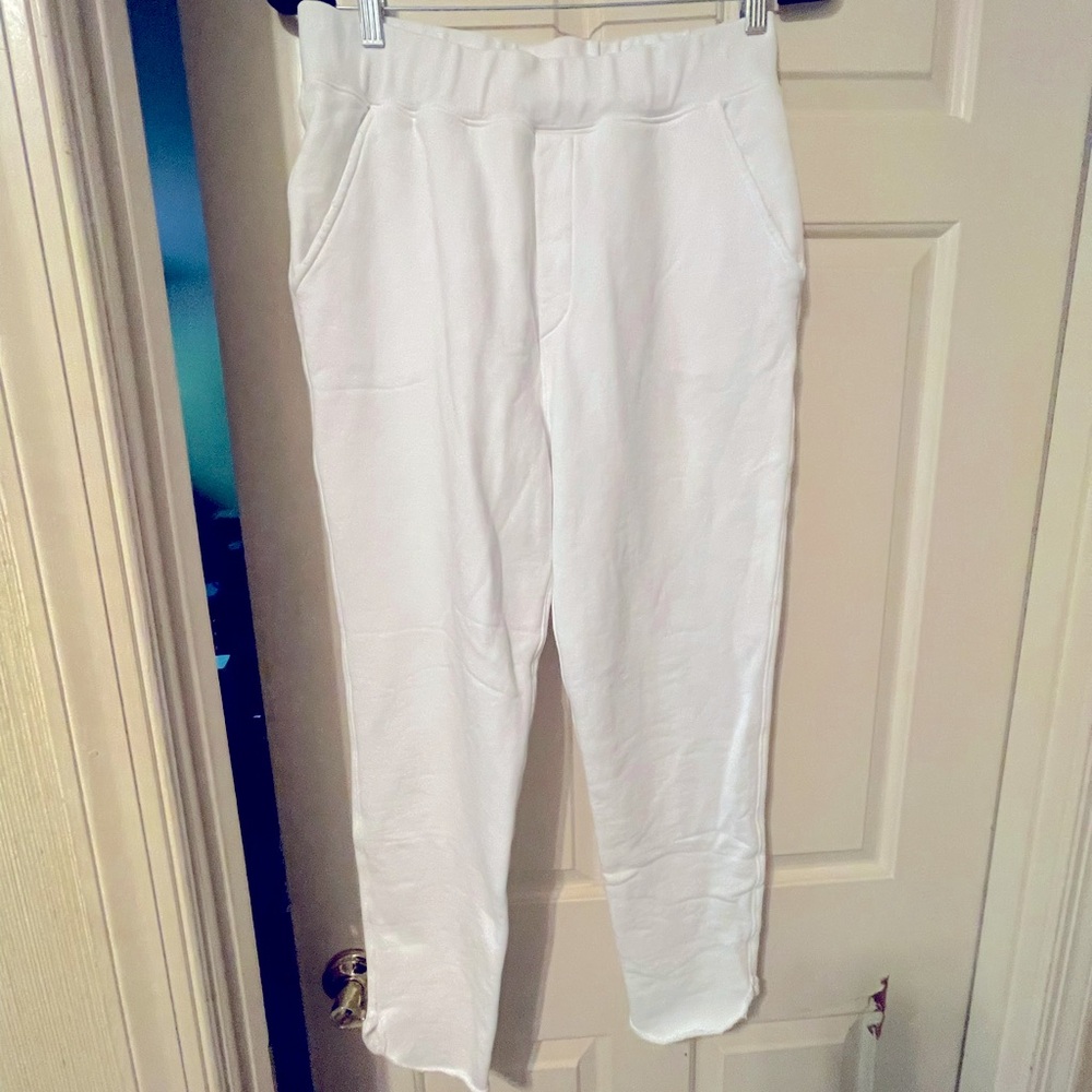 Frank & Eileen Christine The Trouser Cotton Sweatpants White Size Large